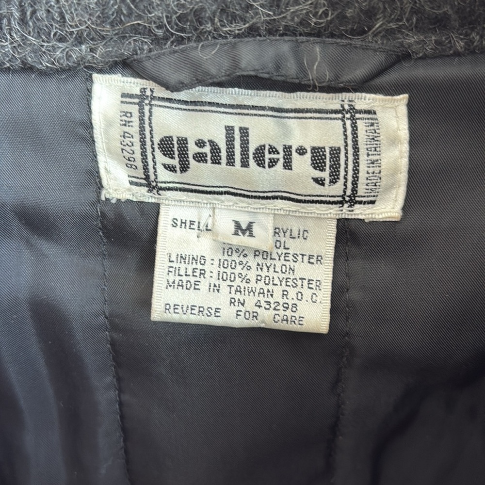 Vintage GALLERY Abstract Swirl Knit Coat Jacket Medium - Picture 10 of 11